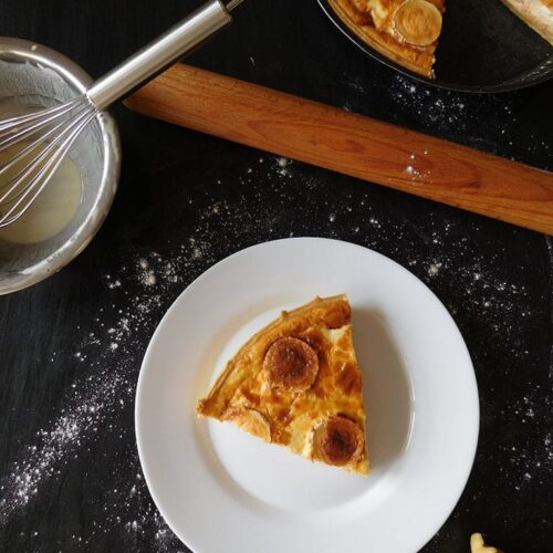 Tarte au chèvre et saumon fumé